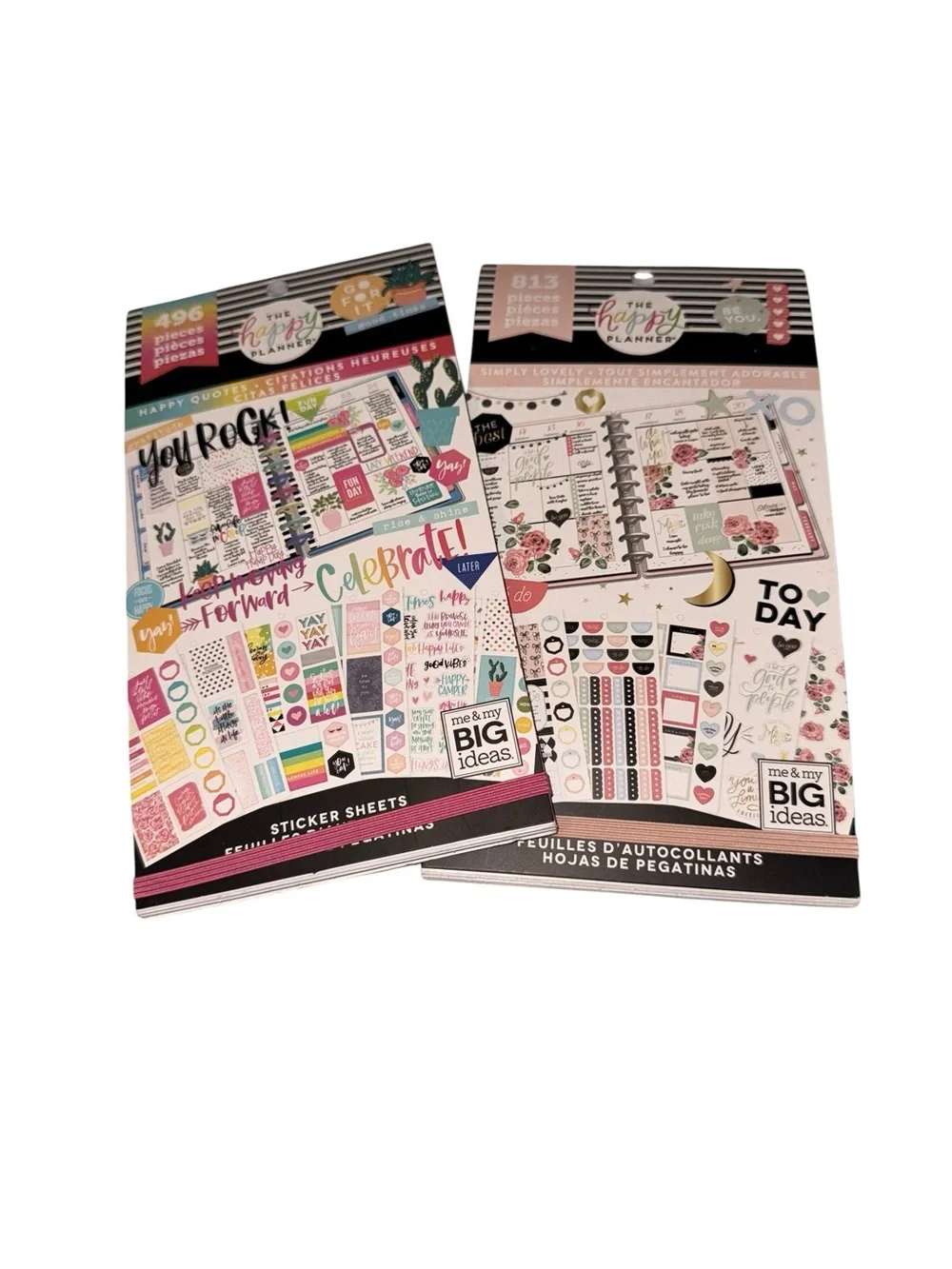 The Happy Planner Sticker Books - Simply Lovely & Happy Quotes New